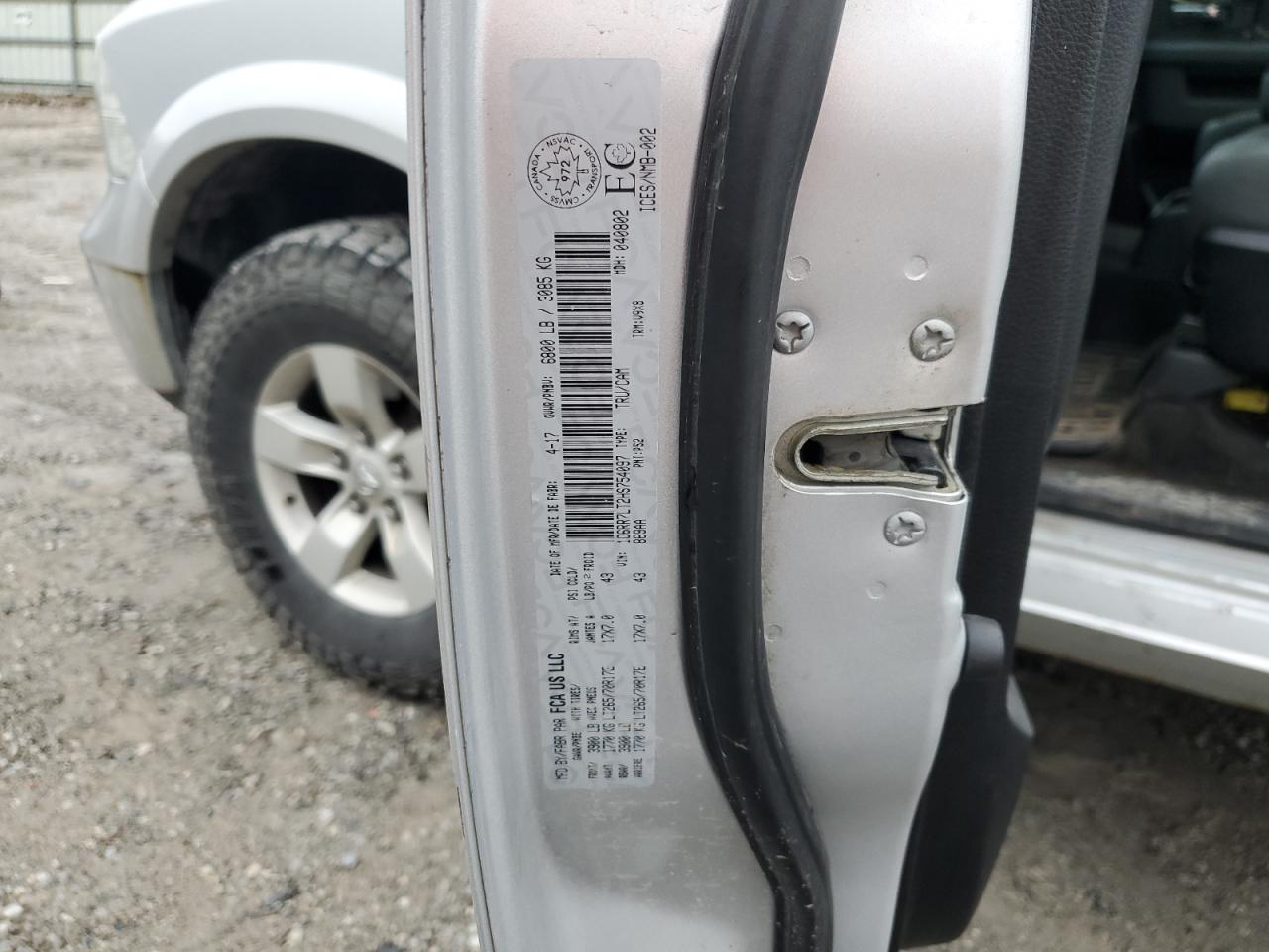 2017 Ram 1500 Slt VIN: 1C6RR7LT2HS754097 Lot: 84201885