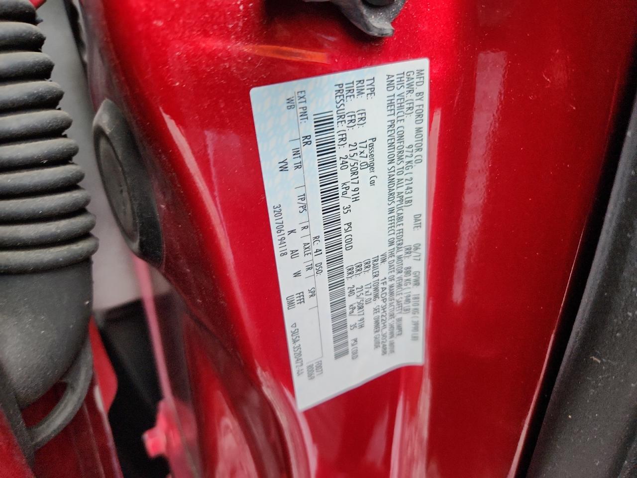 2017 Ford Focus Sel VIN: 1FADP3H22HL302488 Lot: 81601355