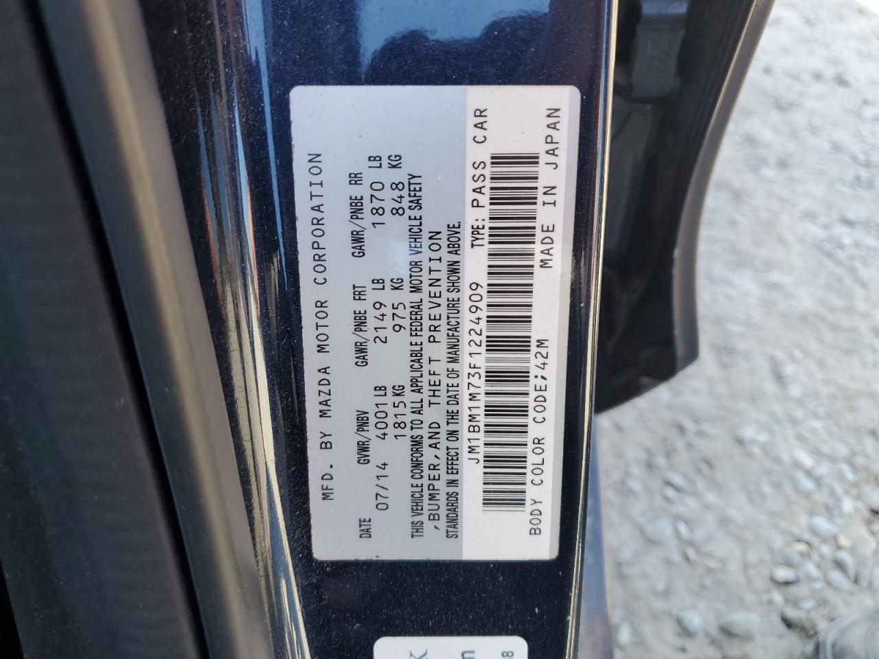 2015 Mazda 3 Grand Touring VIN: JM1BM1M73F1224909 Lot: 81372175