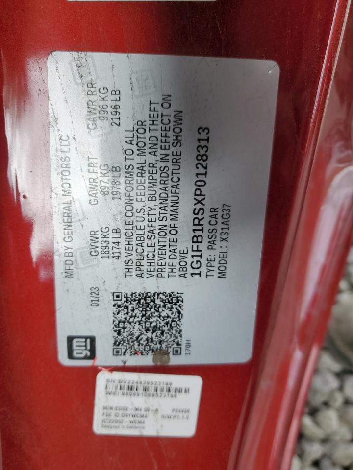 2023 Chevrolet Camaro Ls VIN: 1G1FB1RSXP0128313 Lot: 81972115