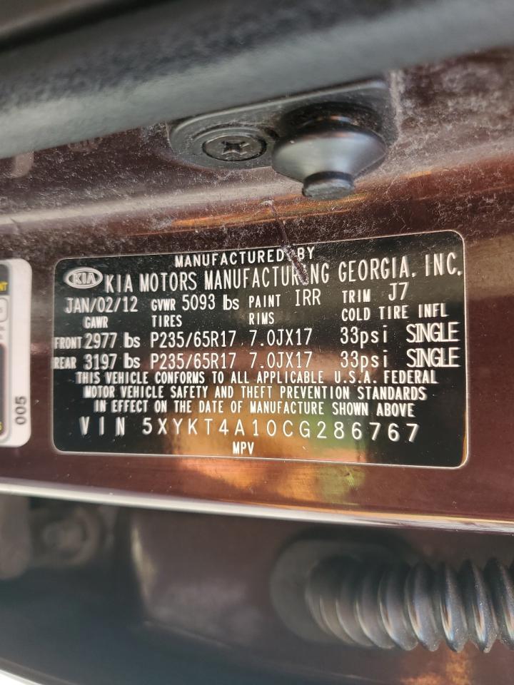 2012 Kia Sorento Base VIN: 5XYKT4A10CG286767 Lot: 81879795