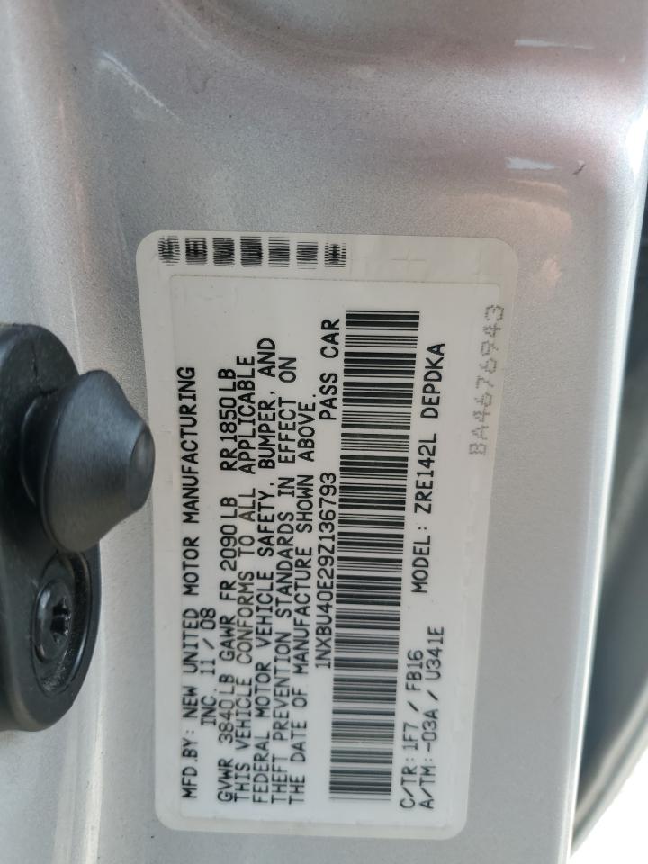 2009 Toyota Corolla Base VIN: 1NXBU40E29Z136793 Lot: 71868355