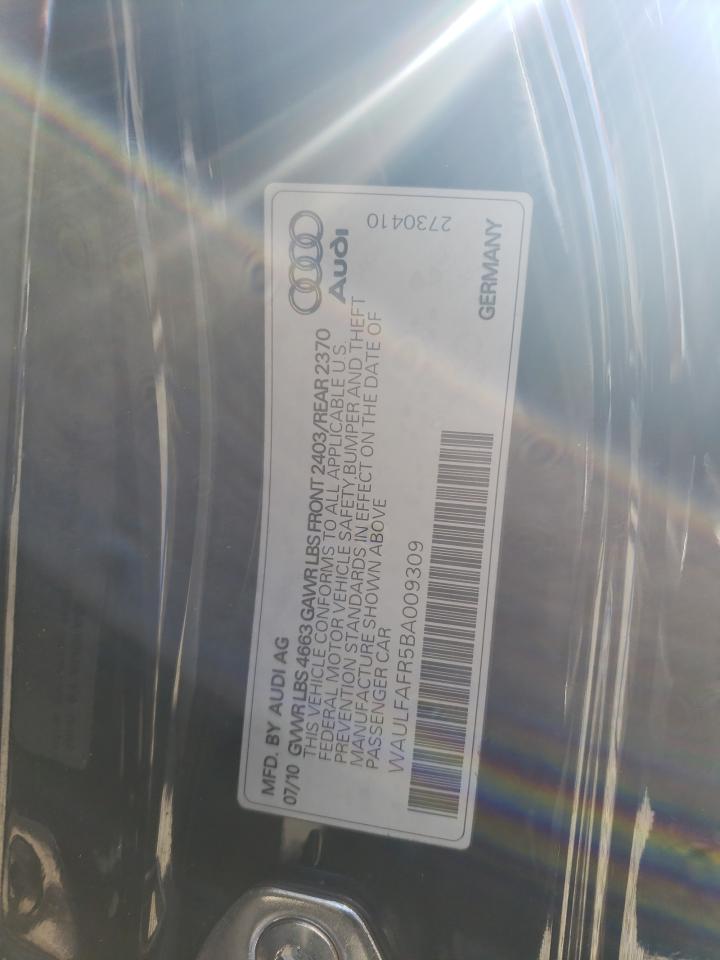 2011 Audi A5 Premium Plus VIN: WAULFAFR5BA009309 Lot: 81526935