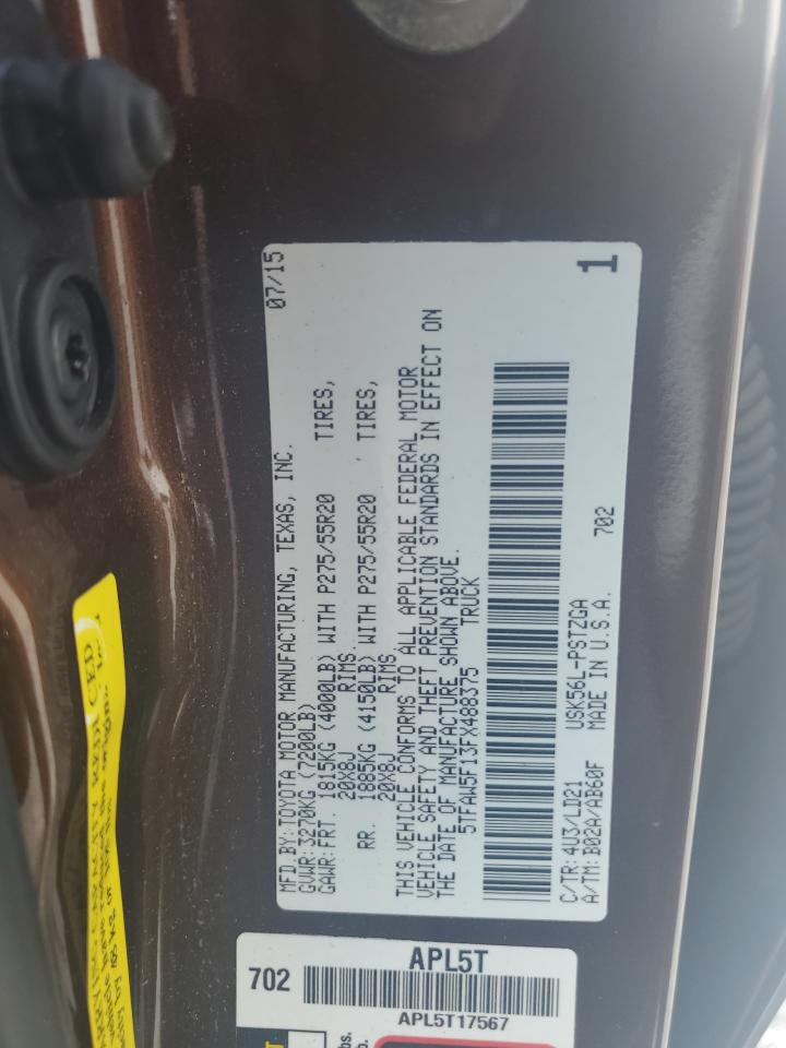 2015 Toyota Tundra Crewmax 1794 VIN: 5TFAW5F13FX488375 Lot: 81090255