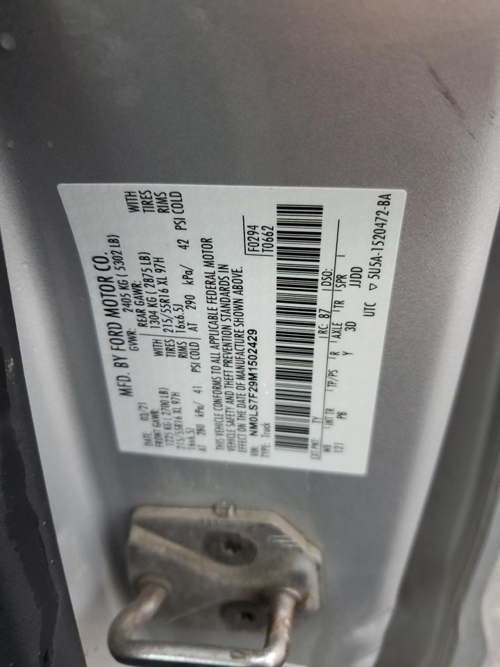 2021 Ford Transit Connect Xlt VIN: NM0LS7F29M1502429 Lot: 81728795