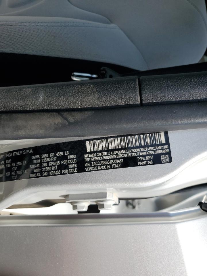 2018 Jeep Renegade Latitude VIN: ZACCJBBB0JPJ09457 Lot: 80546365