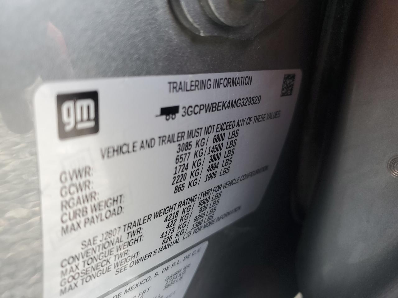 2021 Chevrolet Silverado C1500 Custom VIN: 3GCPWBEK4MG329529 Lot: 71625345