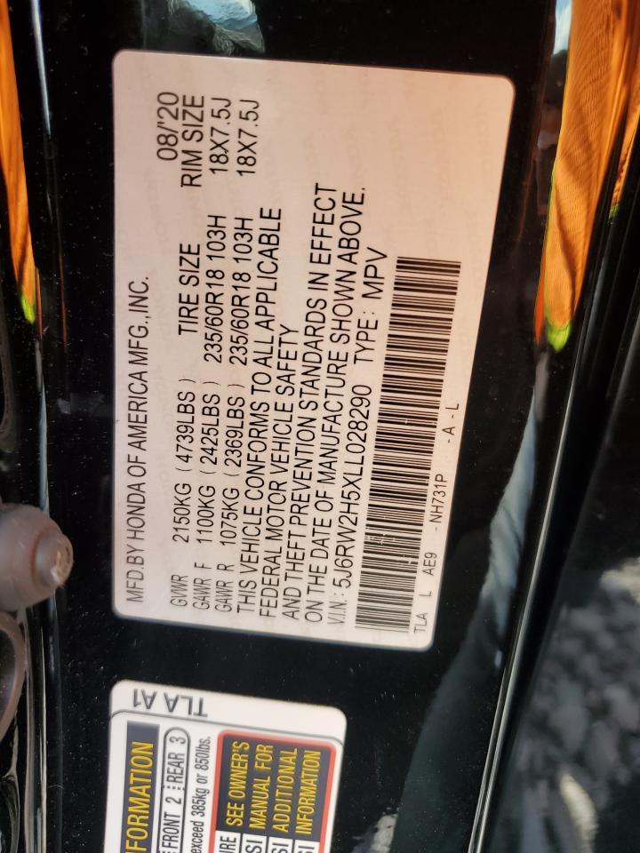 2020 Honda Cr-V Ex VIN: 5J6RW2H5XLL028290 Lot: 70857575