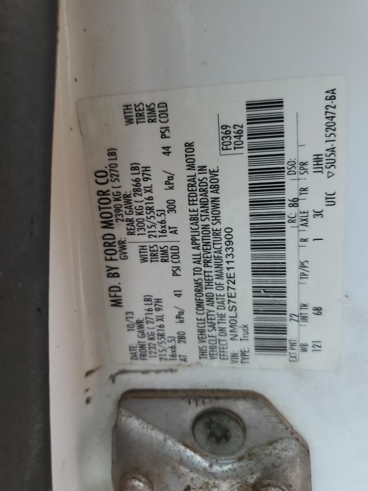 2014 Ford Transit Connect Xl VIN: NM0LS7E72E1133900 Lot: 80867585