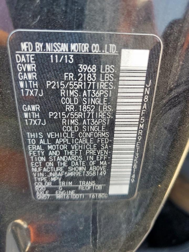 2014 Nissan Juke S VIN: JN8AF5MR9ET358149 Lot: 84367785