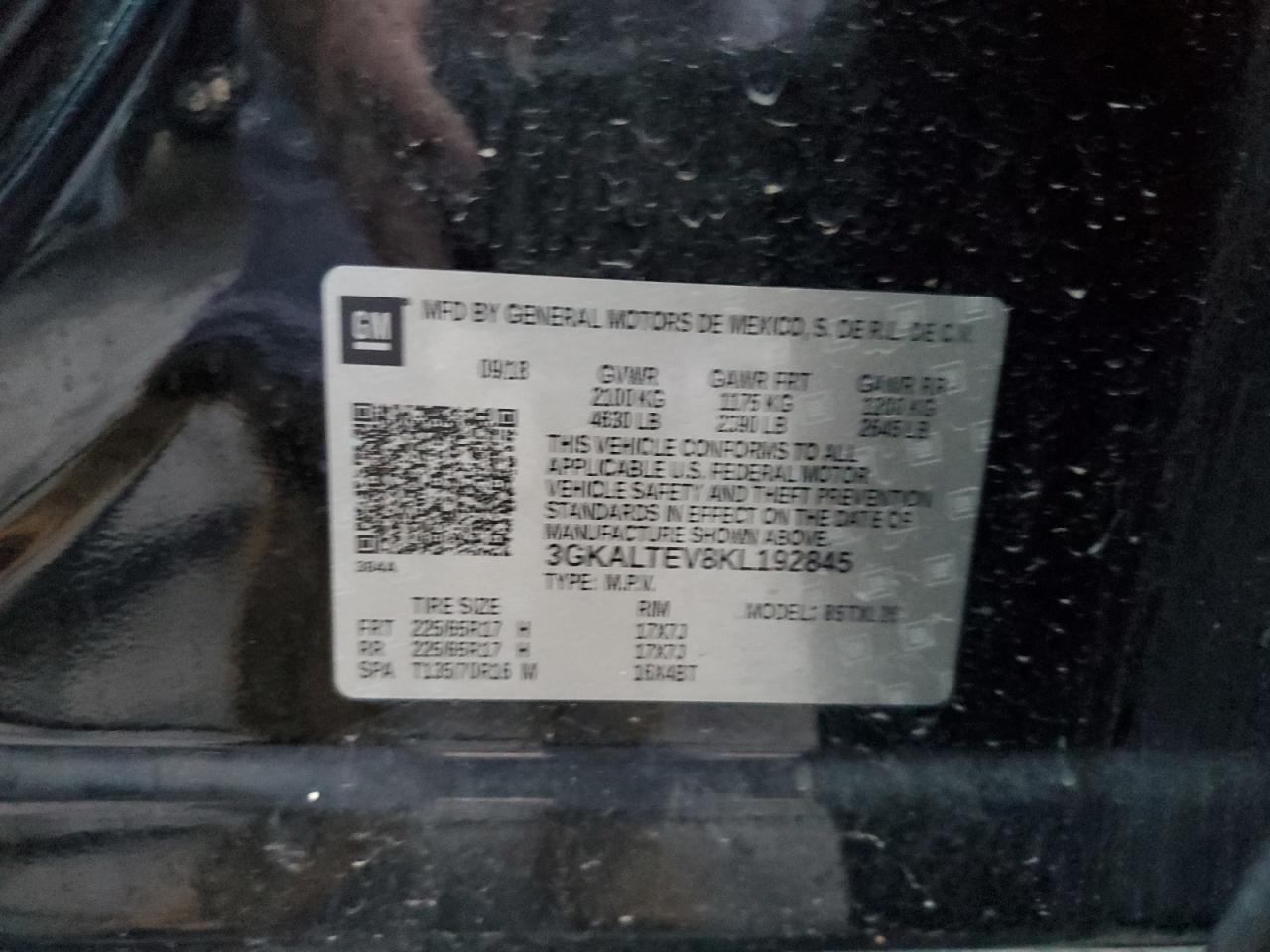 2019 GMC Terrain Sle VIN: 3GKALTEV8KL192845 Lot: 81151155