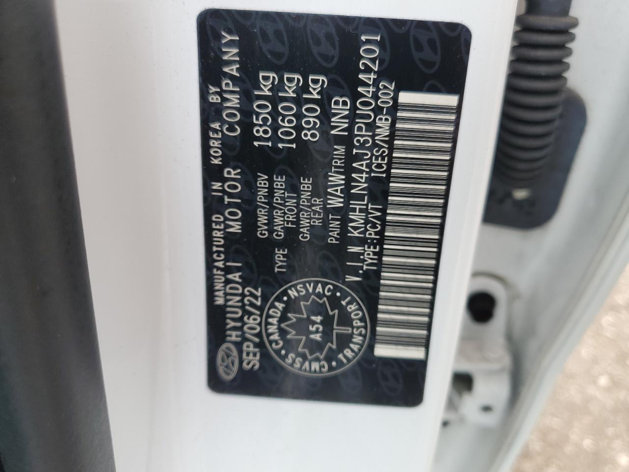 2023 Hyundai Elantra Limited VIN: KMHLN4AJ3PU044201 Lot: 80904335