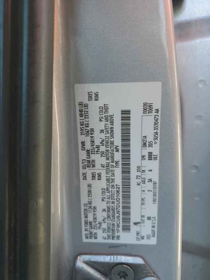 2013 Ford Escape Titanium VIN: 1FMCU9J97DUD10627 Lot: 80333305