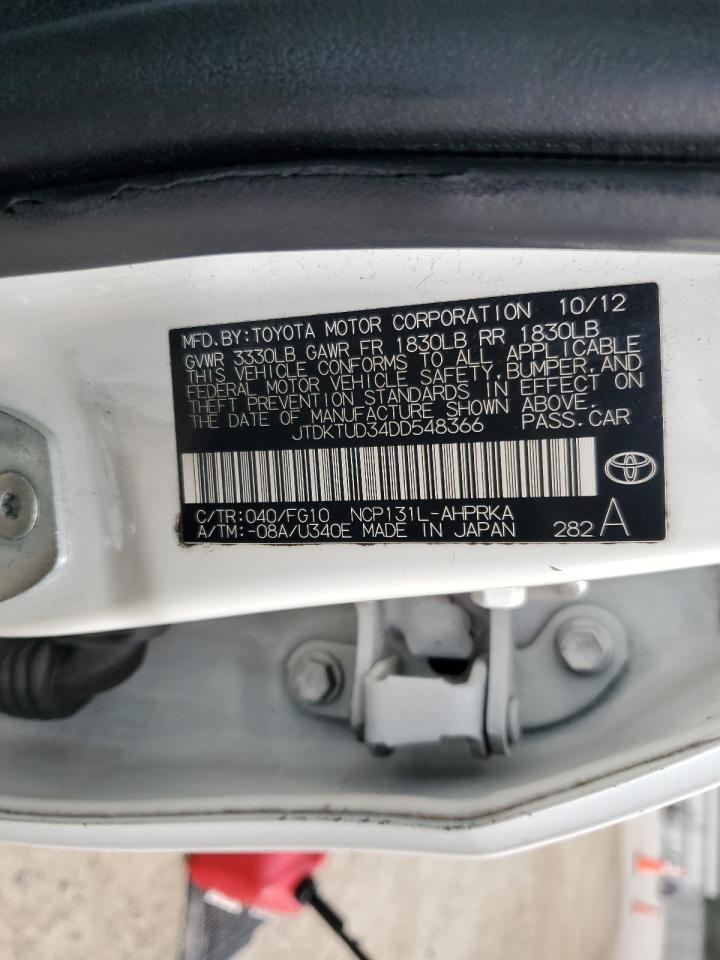 2013 Toyota Yaris VIN: JTDKTUD34DD548366 Lot: 82075075