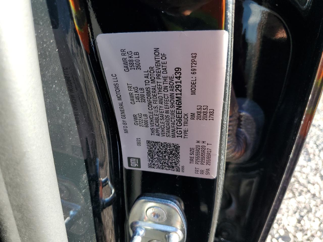 2021 GMC Canyon Denali VIN: 1GTG6EEN6M1291439 Lot: 82046795