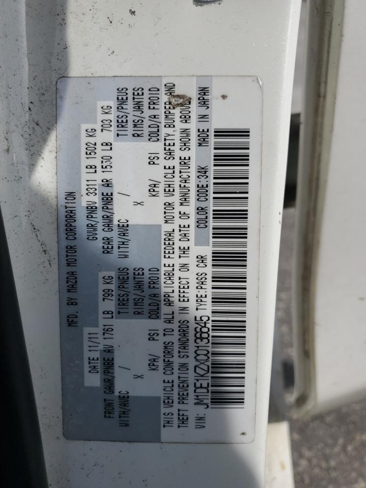 2012 Mazda Mazda2 VIN: JM1DE1KZXC0136645 Lot: 71222995