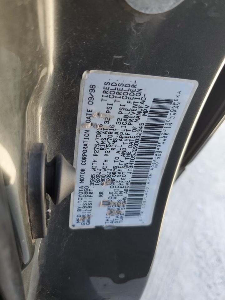 1999 Toyota Land Cruiser VIN: JT3HT05J2X0032345 Lot: 84022835