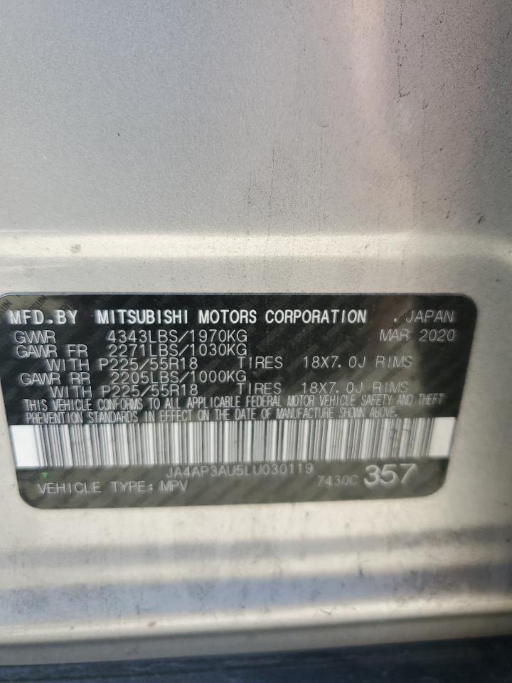 2020 Mitsubishi Outlander Sport Es VIN: JA4AP3AU5LU030119 Lot: 81059255
