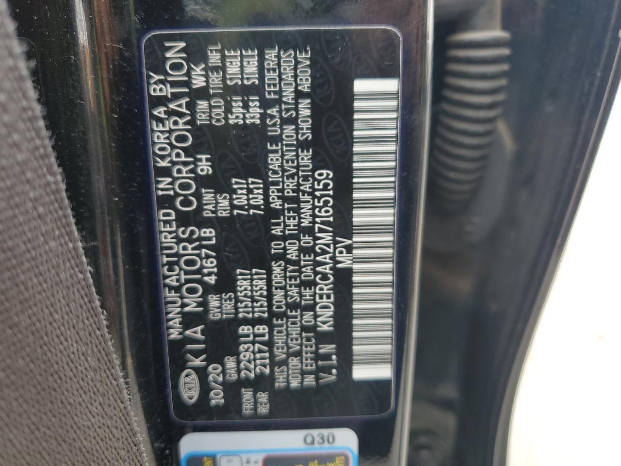 2021 Kia Seltos Ex VIN: KNDERCAA2M7165159 Lot: 81891575