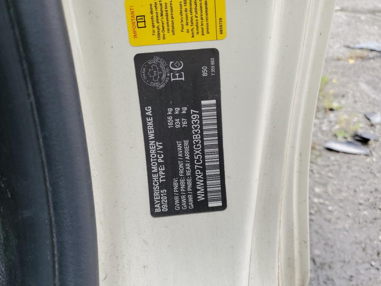 2016 Mini Cooper S VIN: WMWXP7C5XG3B33397 Lot: 80065975