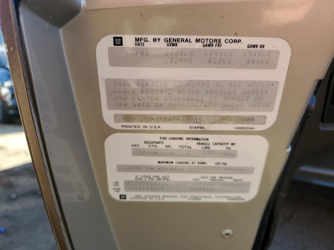 1986 Chevrolet Corvette VIN: 1G1YY0789G5111997 Lot: 84414155