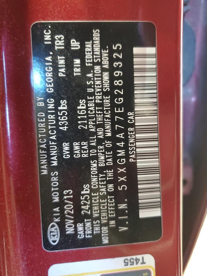 2014 Kia Optima Lx VIN: 5XXGM4A77EG289325 Lot: 80128865