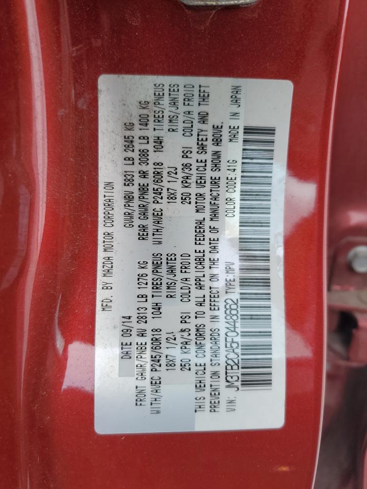 2015 Mazda Cx-9 Touring VIN: JM3TB2CA5F0448662 Lot: 83952075