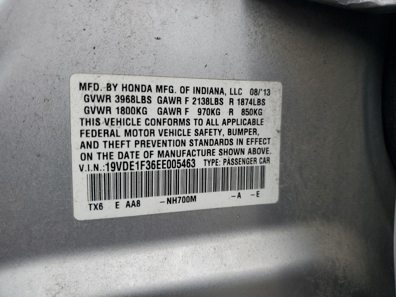 2025 Acura Ilx 20 VIN: 19VDE1F36EE005463 Lot: 84639735