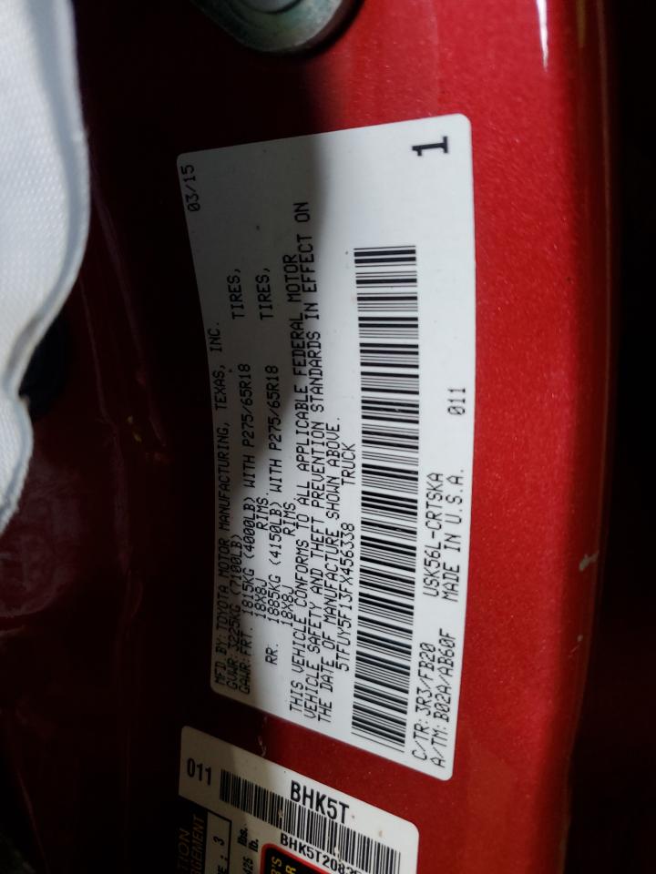 2015 Toyota Tundra Double Cab Sr VIN: 5TFUY5F13FX456338 Lot: 71796315