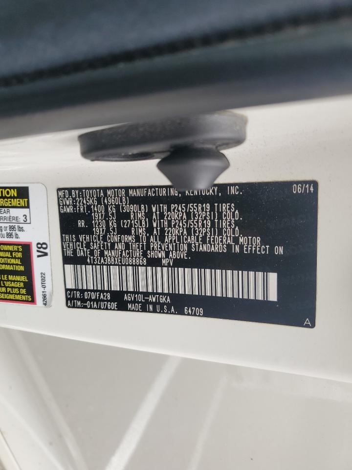 2014 Toyota Venza Le VIN: 4T3ZA3BBXEU088868 Lot: 81343855