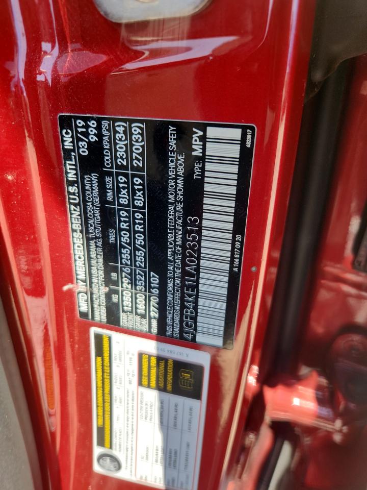 2020 Mercedes-Benz Gle 350 4Matic VIN: 4JGFB4KE1LA023513 Lot: 70824995