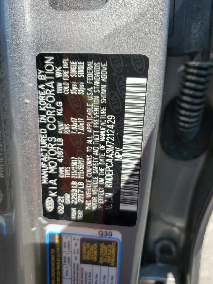 2021 Kia Seltos Lx VIN: KNDEPCAA3M7212429 Lot: 80449485