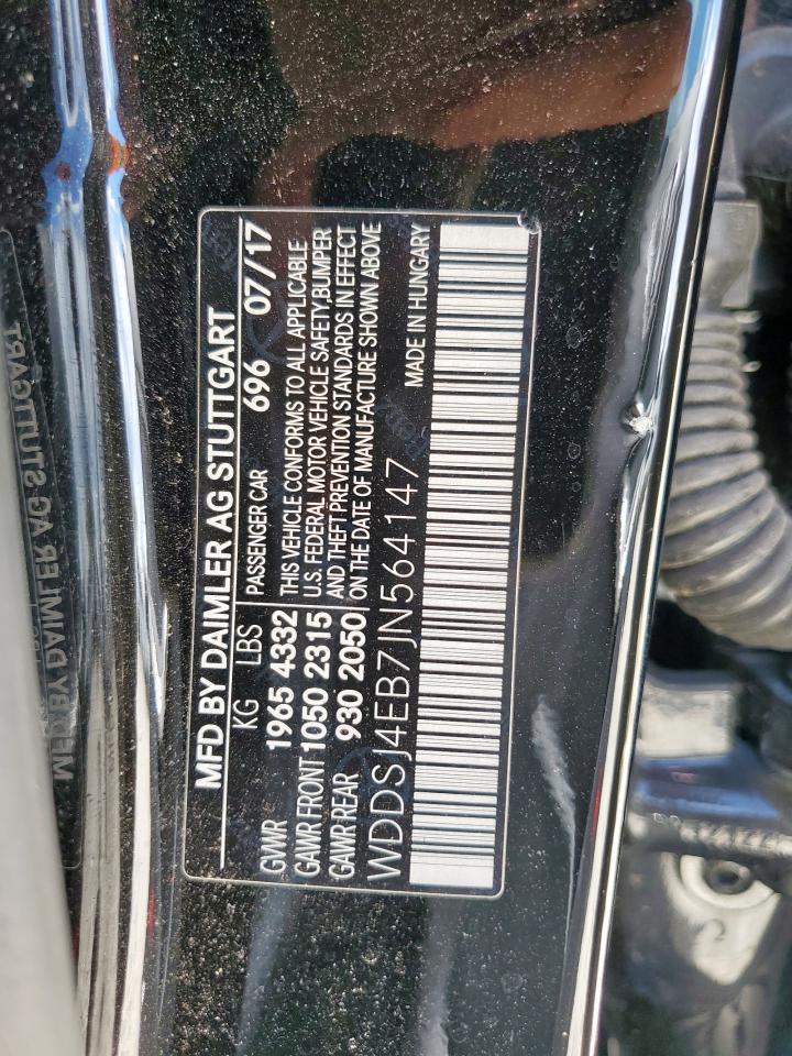 2018 Mercedes-Benz Cla 250 VIN: WDDSJ4EB7JN564147 Lot: 81719505