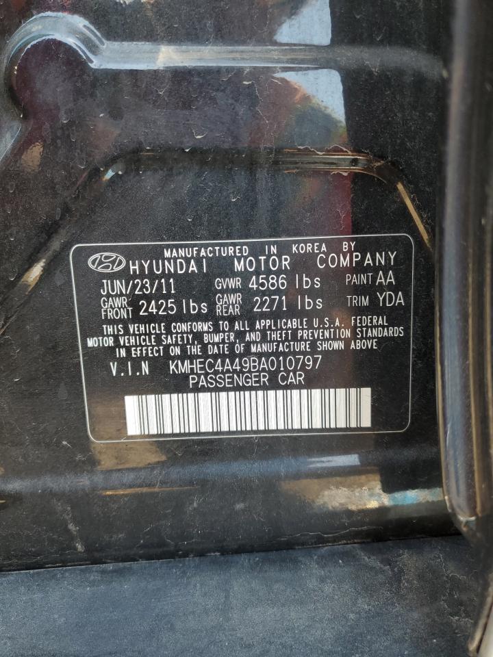 2011 Hyundai Sonata Hybrid VIN: KMHEC4A49BA010797 Lot: 81418235