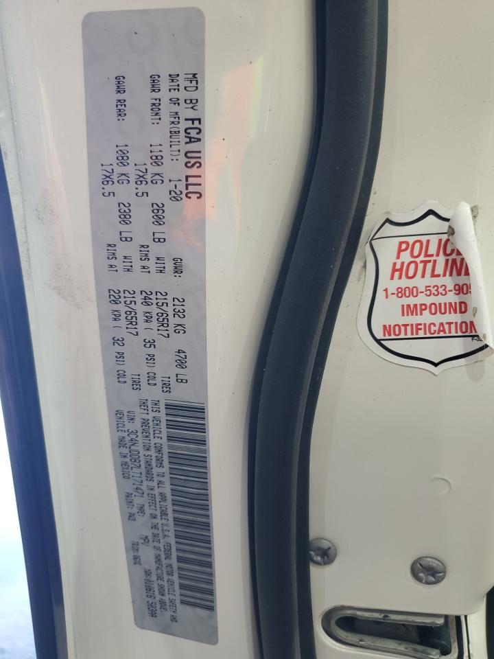 2020 Jeep Compass Trailhawk VIN: 3C4NJDDB7LT171471 Lot: 71654265