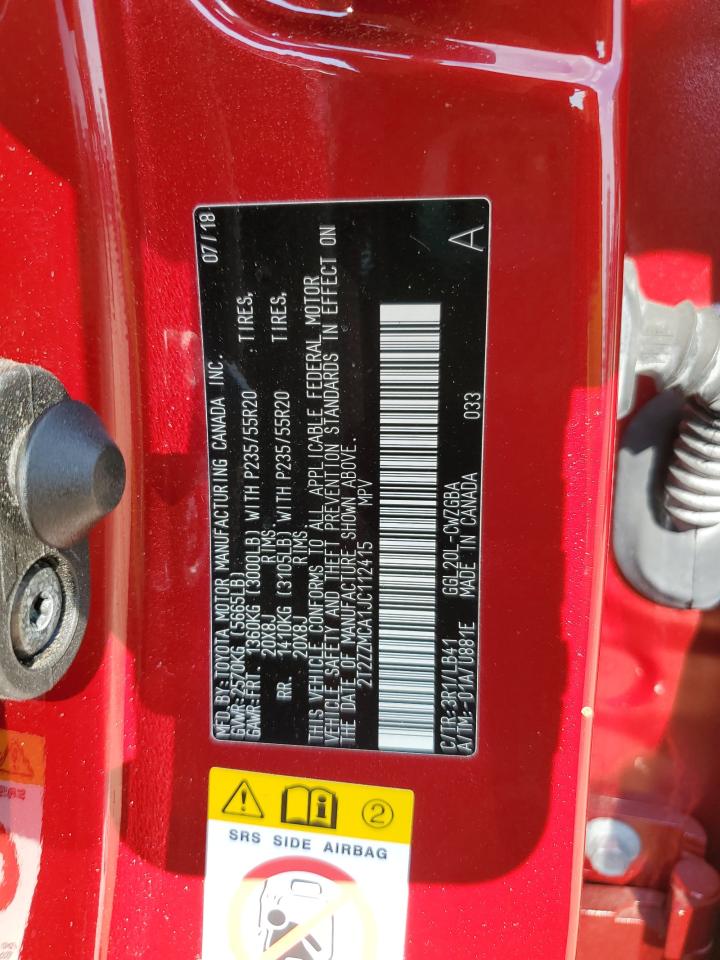 2018 Lexus Rx 350 Base VIN: 2T2ZZMCA1JC112415 Lot: 81748775