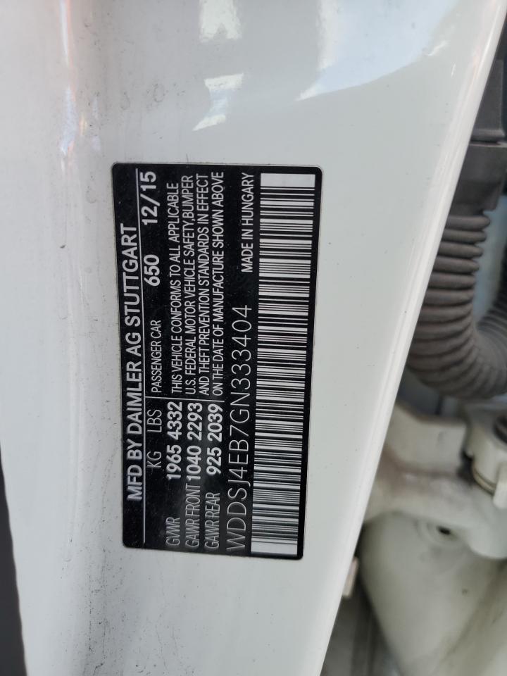 2016 Mercedes-Benz Cla 250 VIN: WDDSJ4EB7GN333404 Lot: 81585805