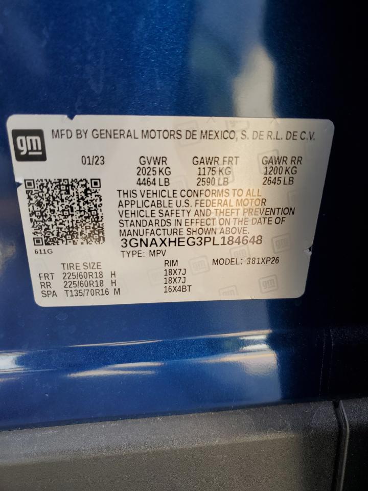 2023 Chevrolet Equinox Ls VIN: 3GNAXHEG3PL184648 Lot: 81696465