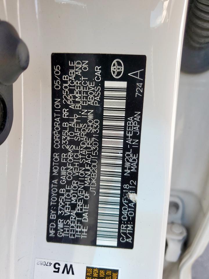 2005 Toyota Prius VIN: JTDKB20U153071330 Lot: 81516105