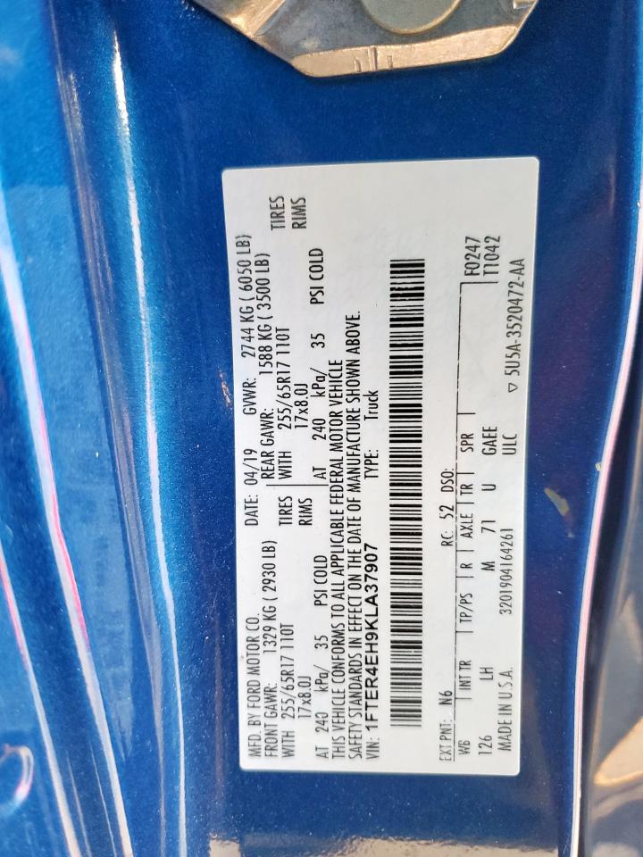 2019 Ford Ranger Xl VIN: 1FTER4EH9KLA37907 Lot: 80535885