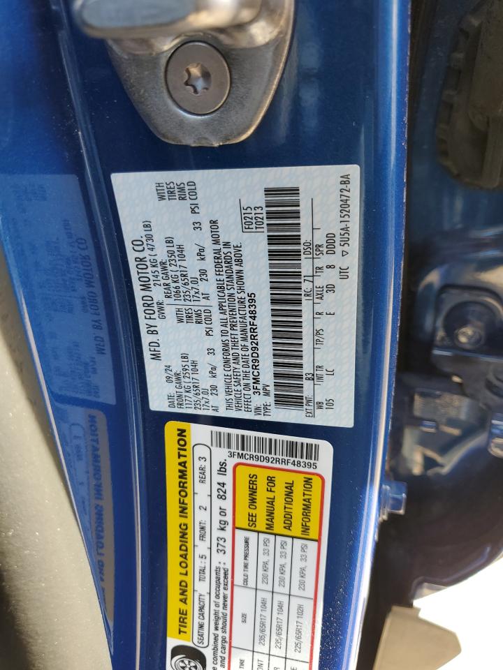 2024 Ford Bronco Sport Badlands VIN: 3FMCR9D92RRF48395 Lot: 80735005