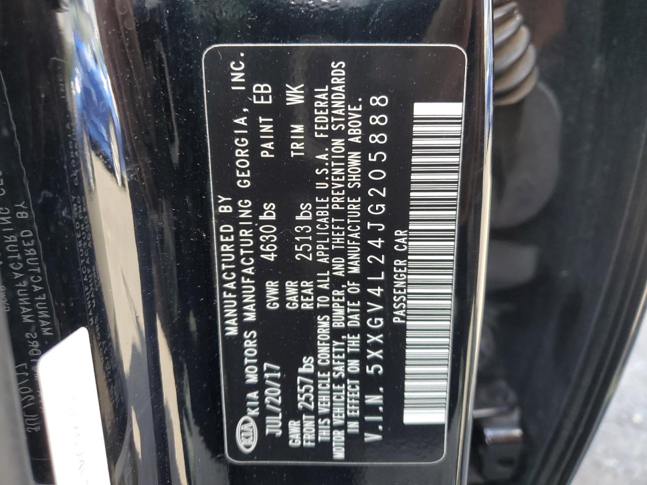 2018 Kia Optima Sxl VIN: 5XXGV4L24JG205888 Lot: 71426015