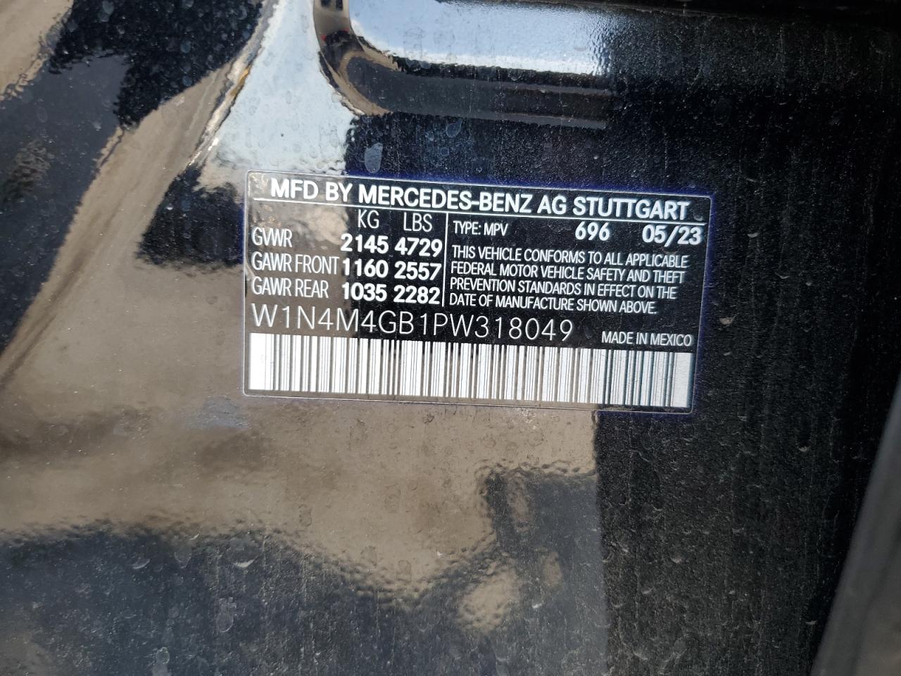 2023 Mercedes-Benz Glb 250 VIN: W1N4M4GB1PW318049 Lot: 81291815