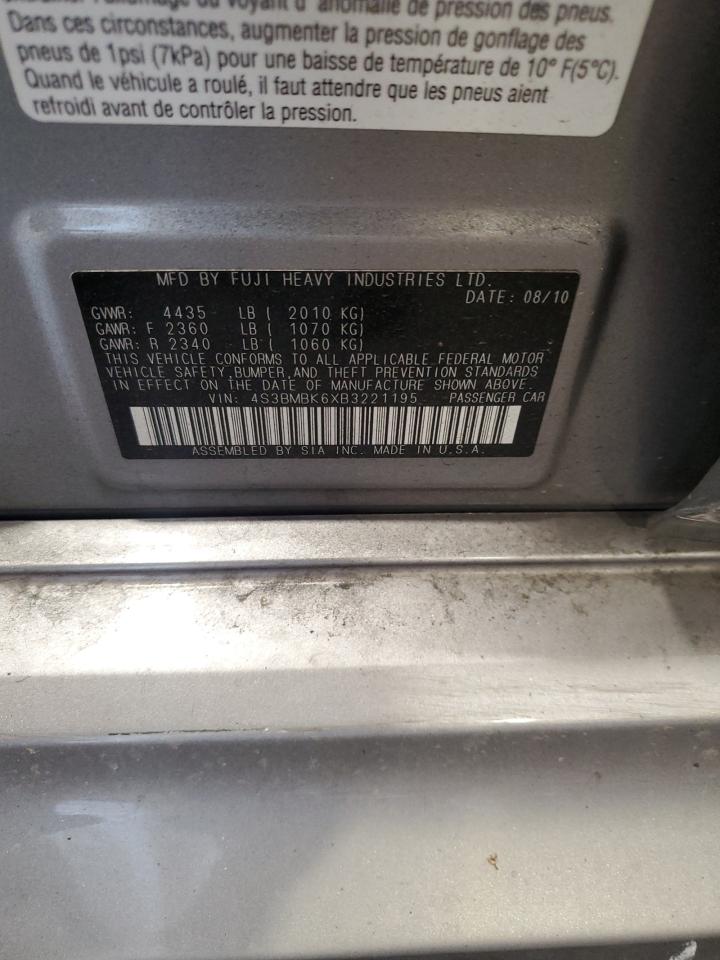 2011 Subaru Legacy 2.5I Limited VIN: 4S3BMBK6XB3221195 Lot: 80497385