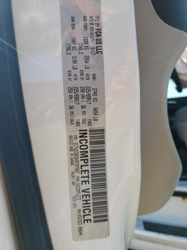 2017 Dodge Grand Caravan Se VIN: 2C7WDGBG9HR797967 Lot: 71158145