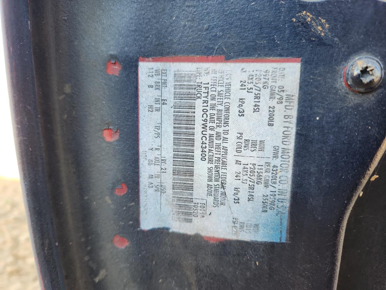 1998 Ford Ranger VIN: 1FTYR10C9WUC43400 Lot: 81921345