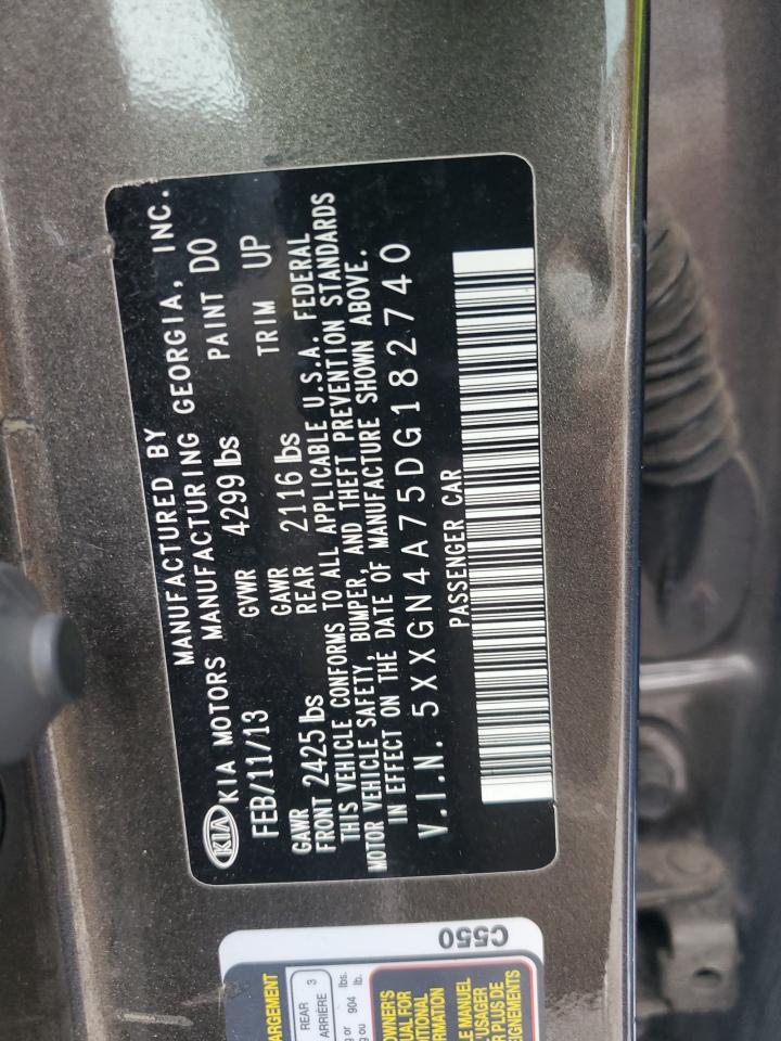 2013 Kia Optima Ex VIN: 5XXGN4A75DG182740 Lot: 81292425