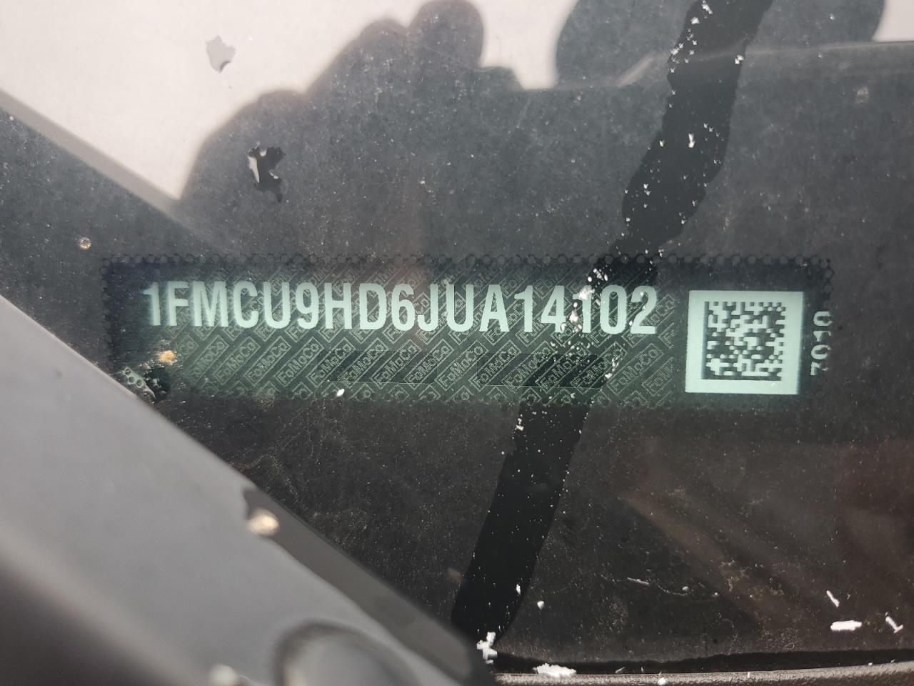 2018 Ford Escape Sel VIN: 1FMCU9HD6JUA14102 Lot: 83962145