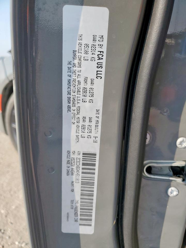 2019 Dodge Charger Sxt VIN: 2C3CDXBGXKH511013 Lot: 81349355