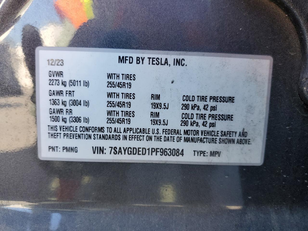 2023 Tesla Model Y VIN: 7SAYGDED1PF963084 Lot: 81675485